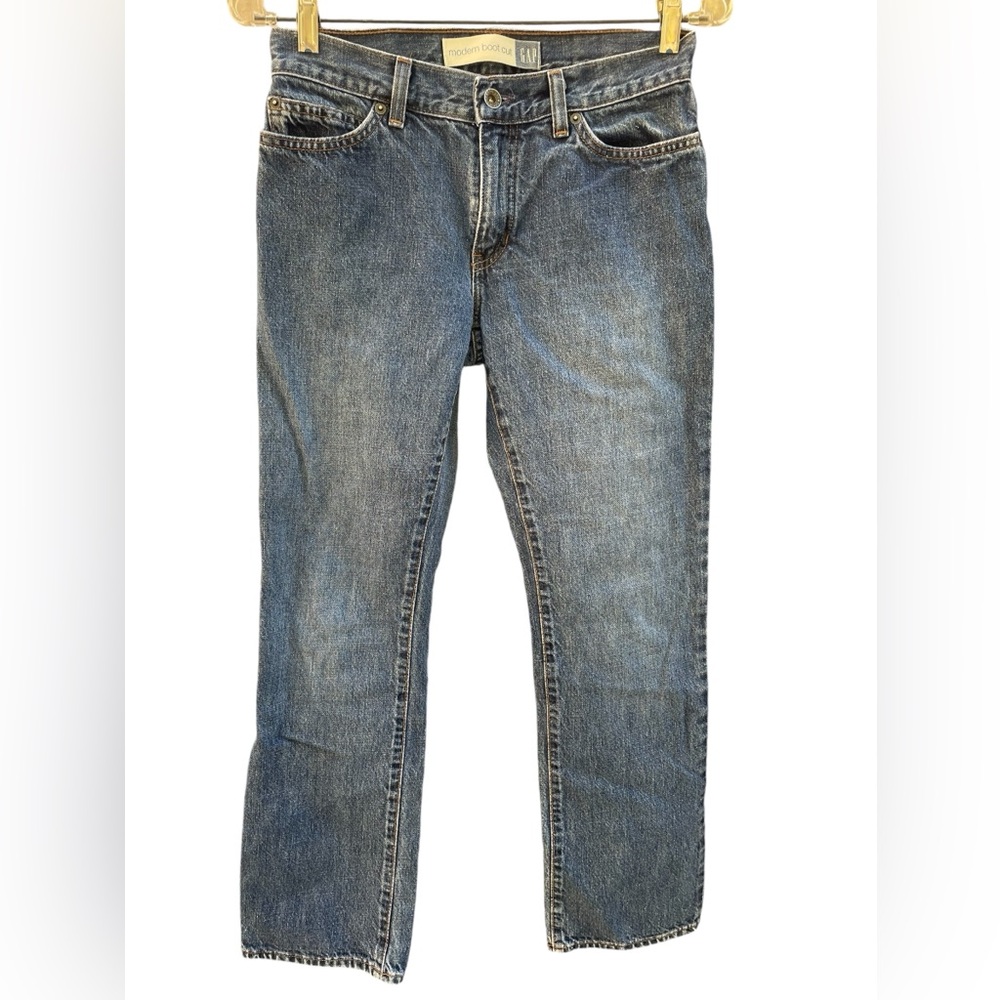 GAP Vintage Modern Bootcut Denim Jeans No Distress No Stretch Size 4 Ankle - Picture 2 of 6